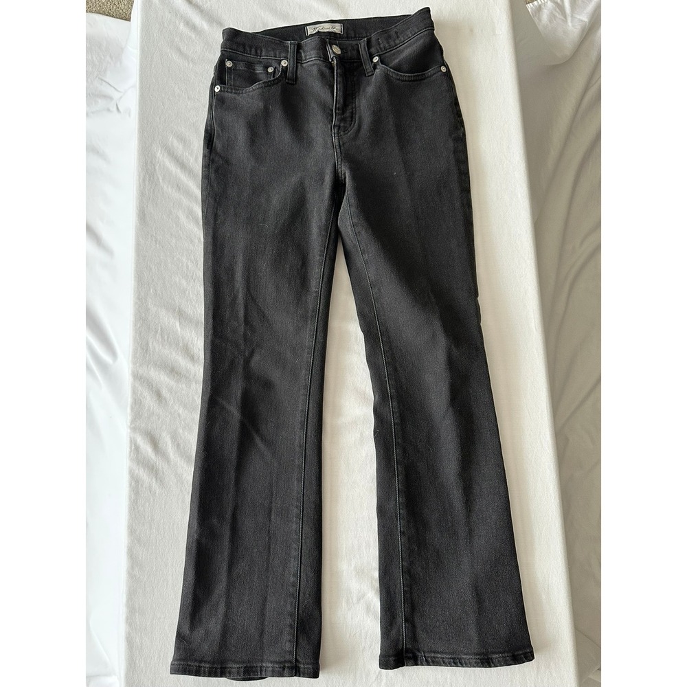Madewell High Rise Kick Black Jeans Womens Size 25